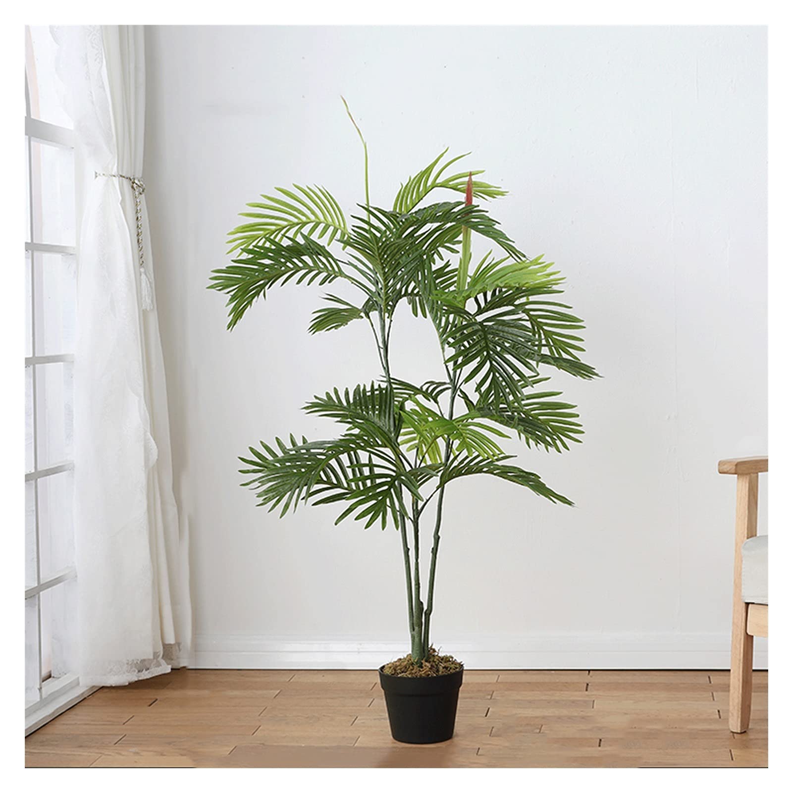 MYUYEE Bonsai Tree 47Inch Artificial Palm Tree Plant Tall Bonsai Tree Plants For Wedding Garden Balcony Floor Plant Decor