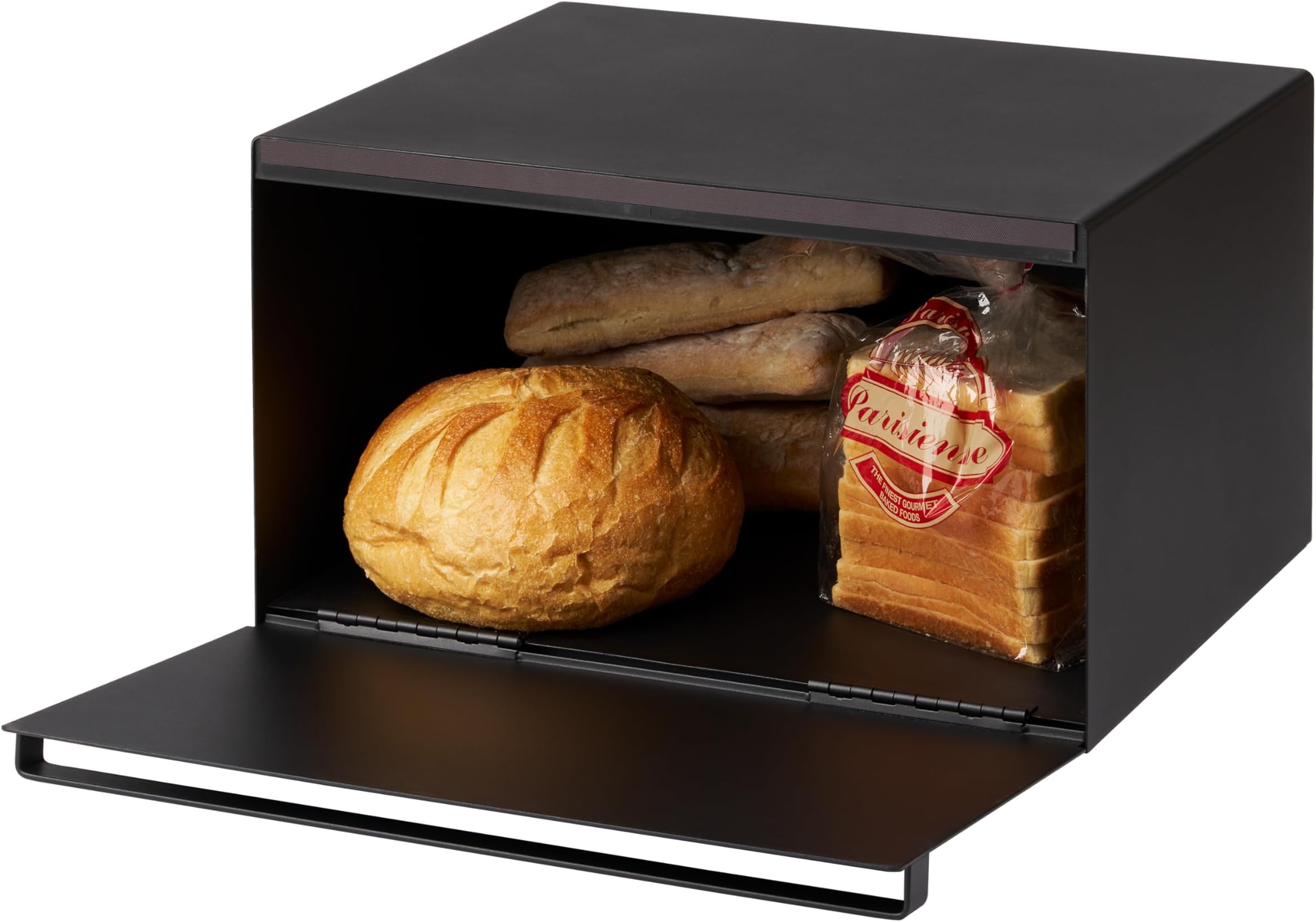 Home Tower Bread Box Keeper Holder Container, Metal Bread Holder Saver, Slim Space Saving Counter Storage - Steel