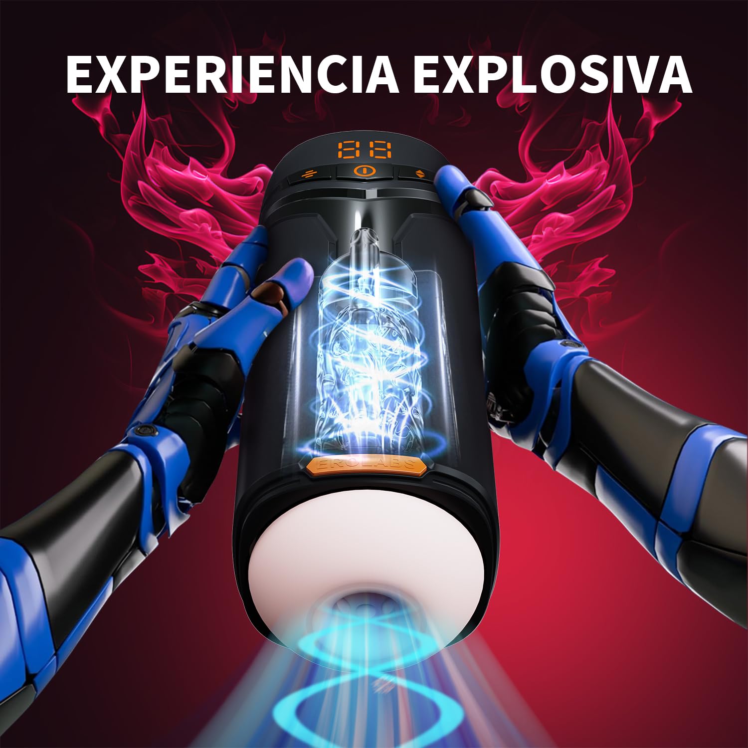 Masturbador Masculino Juguetes Sexuales Hombre con 10 Modos de Rotación Telescópica y Vibración y Succión, Masturbador Hombre Juguetes Eróticos para Hombre Sexuales Vagina Masturbádores Masculino Real