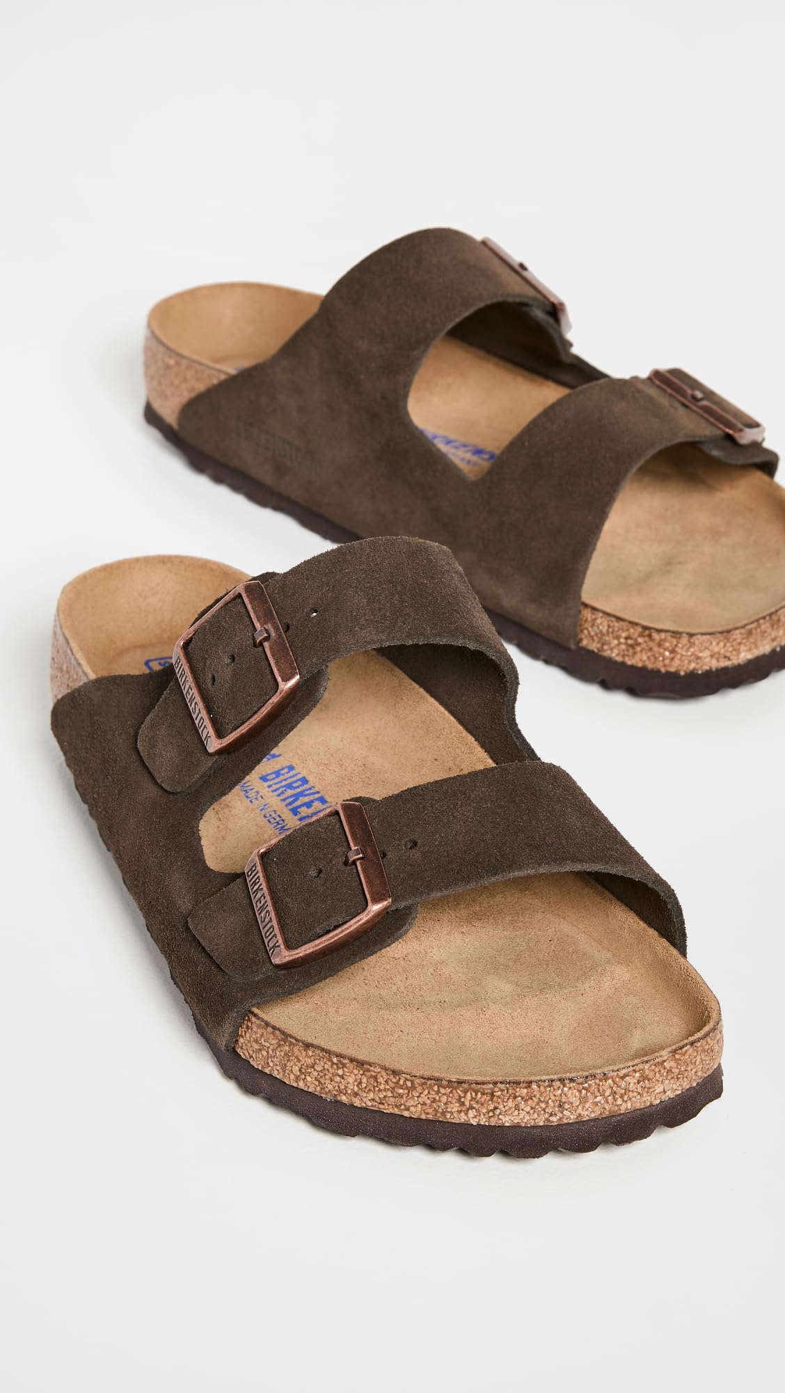 Amazon.com | Birkenstock Arizona Soft Footbed Mocha Suede 