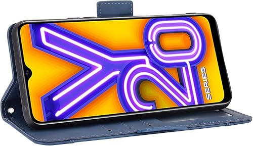 Miniatura 4 de Funda para Vivo Y20 2020, funda para Vivo Y20 2020 V2029  Y20i V2027 Funda con tapa de piel sintética azul
