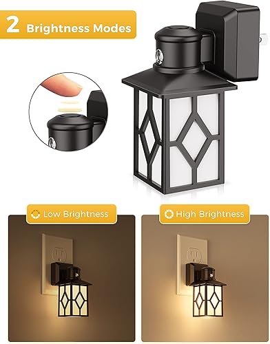 Miniatura 8 de LOHAS - Luz nocturna LED enchufable con sensor de anochecer a amanecer, paquete de 2 luces diurnas de 5000 K, 5 lm a 80 lúmenes, luz nocturna