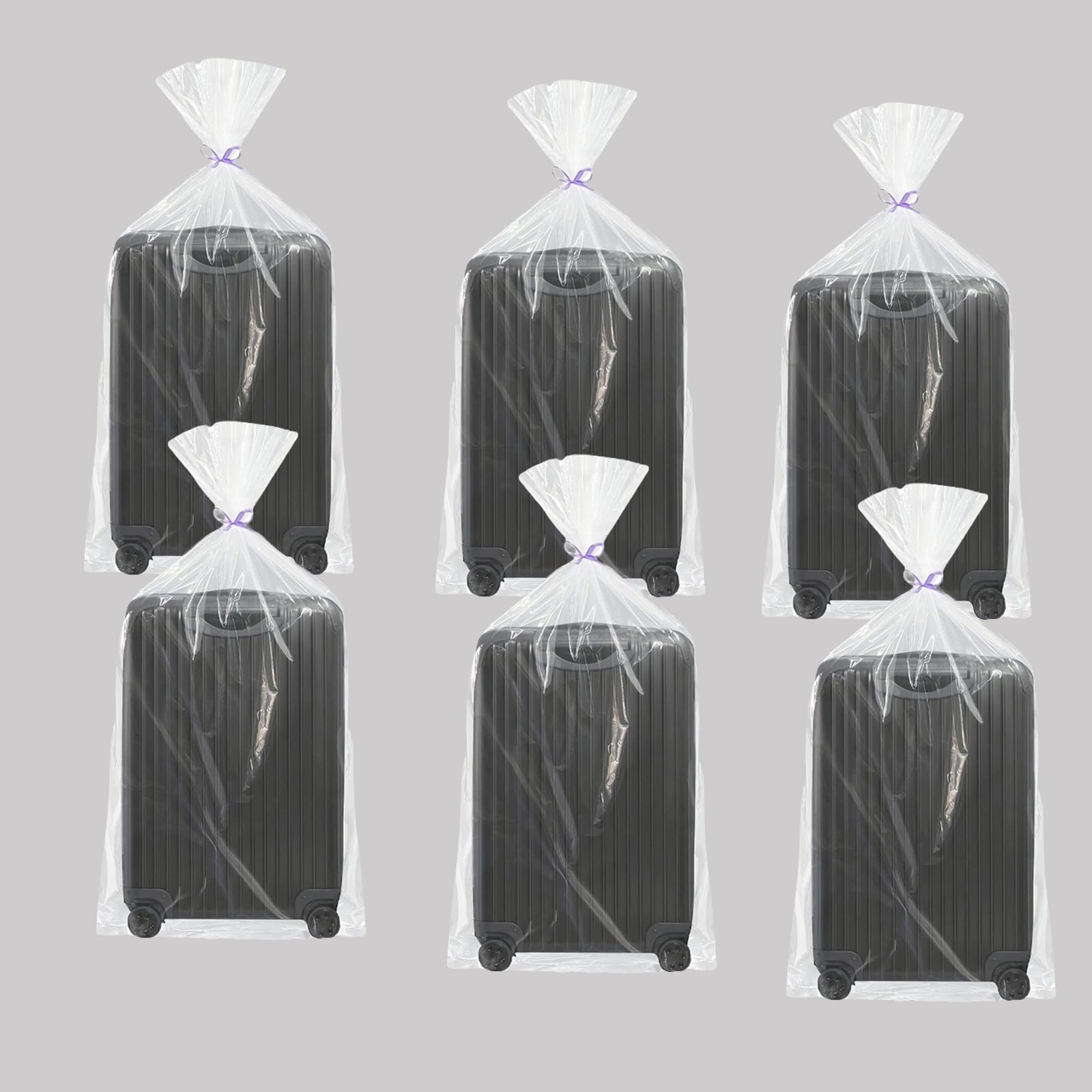 BIAOO Extra Large Clear Plastic Storage Bags, 6 Pack, 100x152cm, PE Material, Waterproof, Dustproof for Luggage, Furniture, Quilts (100X152cm 6pcs)