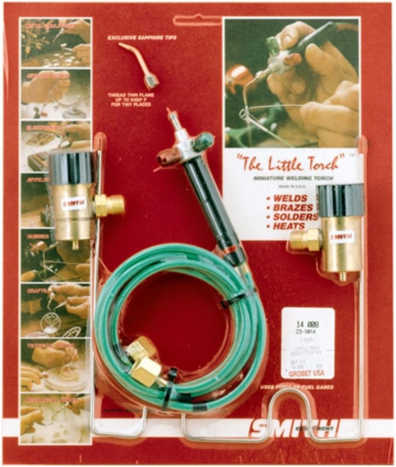 Grobet 14.008 Glass Little Torch - Miniature Welding, Brazing, Soldering and Heating Torch, 1/2" Diameter, 6" Length