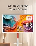 KTC MegPad 32" Smart Portable TV, 4K Toucher l'écran portable TV Surveiller, Android 13 Google EDLA Certifié 8G Stockage RAM+128G, octa-core CPU 9500mAh Batterie, double 6W Conférenciers WiFi 6