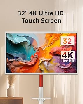 KTC MEGAPAD 32 4K UHD Smart Portable TV, Google EDLA Certified, Touch Screen Portable Monitor, 8G RAM+128G Storage, 9500mAh Battery, Dual 6W Speakers, Full Swivel Rotation, Remote Control, A32Q7 Pro