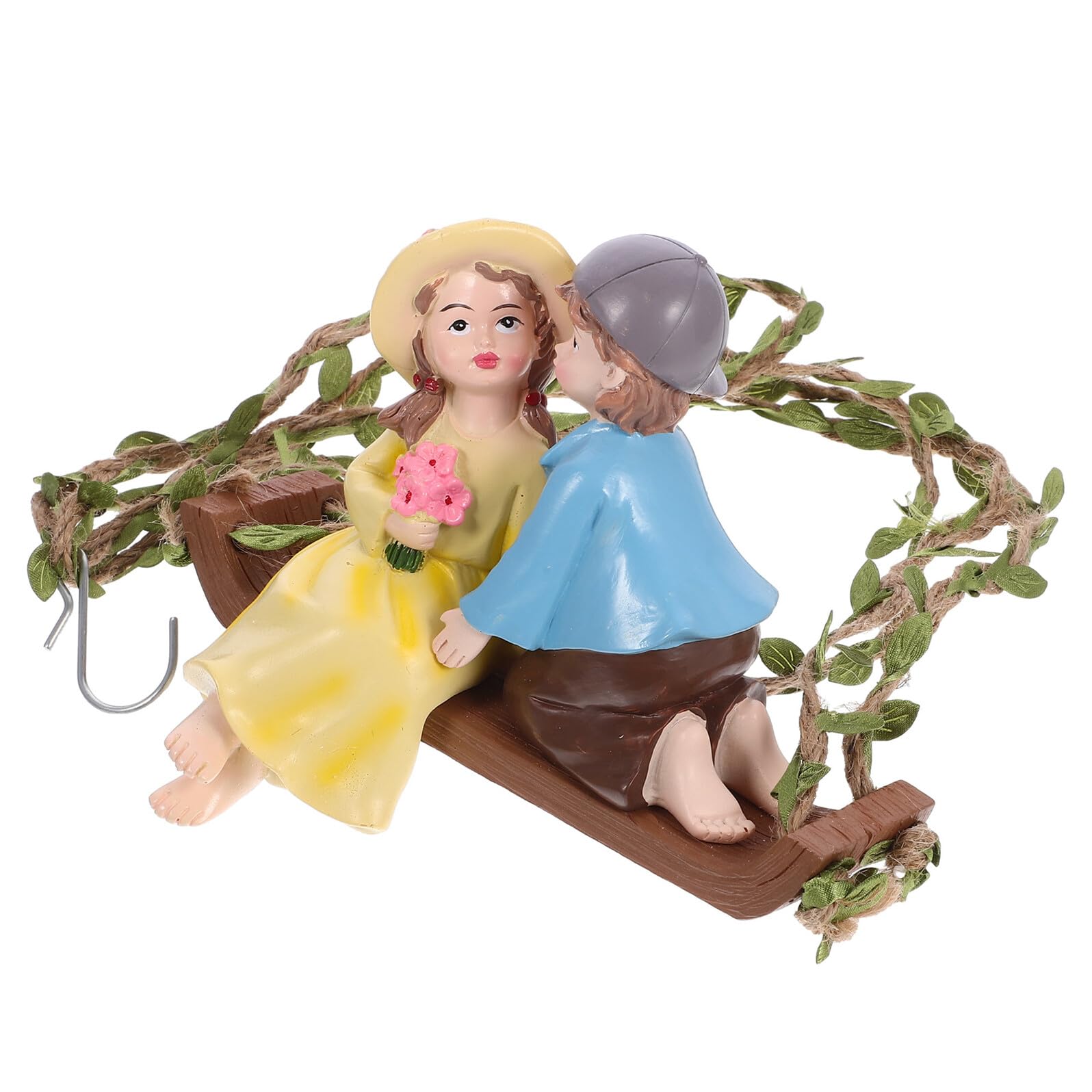 Figurines de couple suspendues pour la décoration extérieure d'un jardin, patio ou balcon