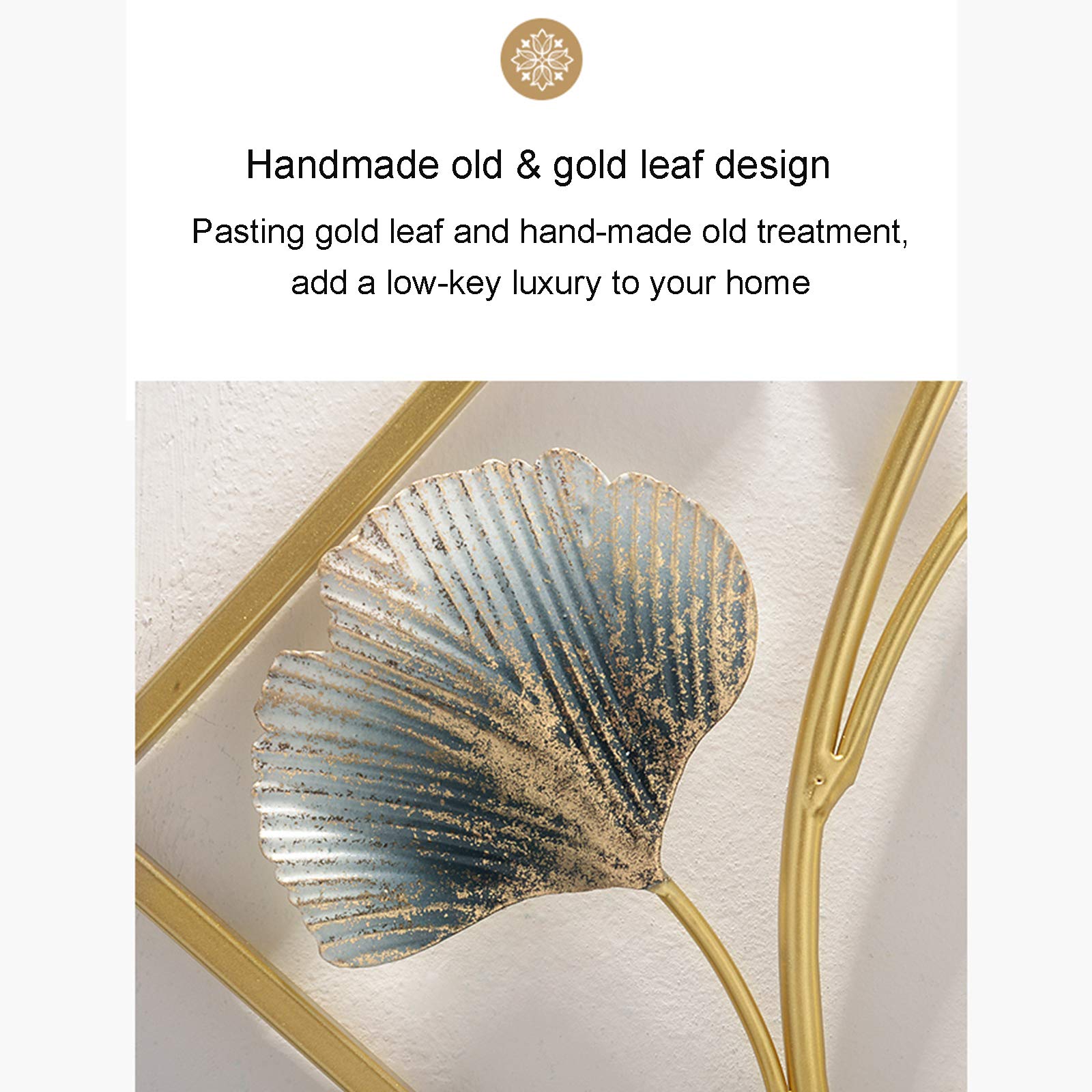 Amazon.co.jp: 芸術的なデザイン、手作り、浅浮き彫り彫刻、イチョウの