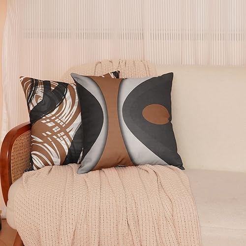 Miniatura 4 de Juego de 4 fundas de almohada geométricas de 20 x 20 pulgadas, fundas decorativas para cojines de porche para exteriores, para sofá, fundas modernas