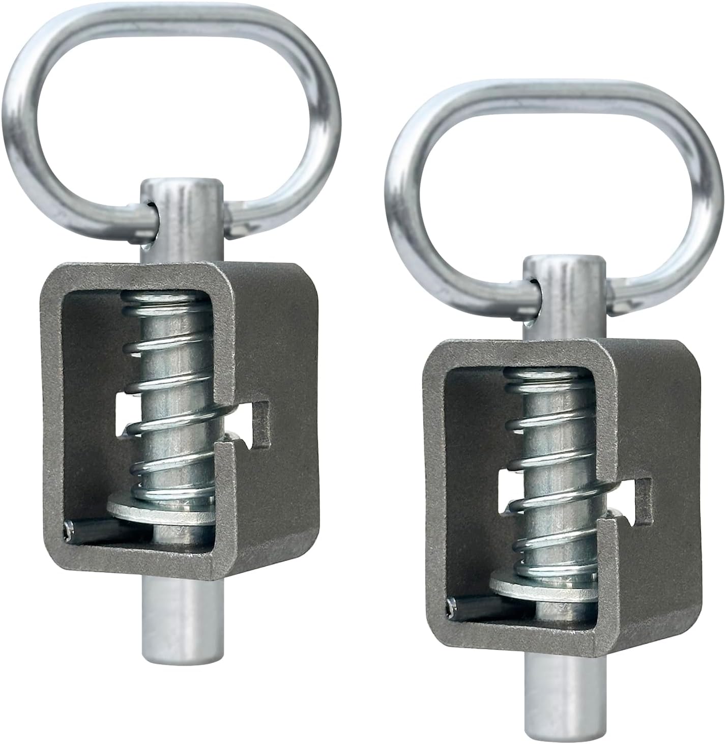 (2 Pack) Trailer Gate Latch,Spring Loaded Latch,5/8" Heavy-Duty Weld-On Spring Latch Assembly,Universal Long Spring Lock Steel Latch Assembly for Trailer
