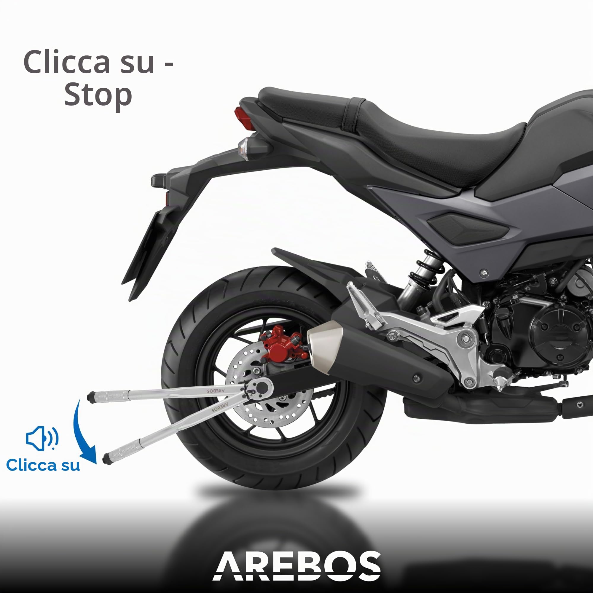 Arebos Chiave dinamometrica per auto 1/2'' 40-210 Nm | Set di 6 chiavi con bussole 17, 19 e 21 mm, prolunga, guanti da montaggio e valigetta | Tolleranza +/- 4%