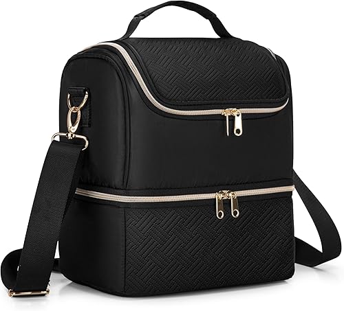 Miniatura 7 de Fasrom Bolsa para extractor de leche con compartimento enfriador compatible con bomba Elvie y Medela, bolsa de bombeo portátil con correa cruzada y