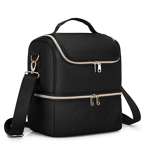 Miniatura 7 de Fasrom Bolsa para extractor de leche con compartimento enfriador compatible con bomba Elvie y Medela, bolsa de bombeo portátil con correa cruzada y