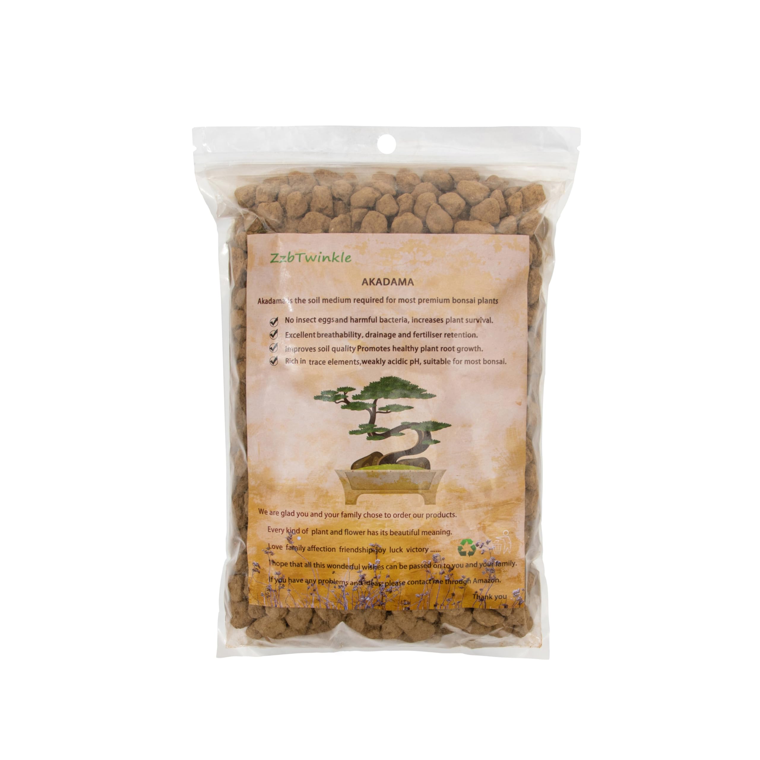 ZzbTwinkle Japanese Hard akadama Bonsai Soil,Sieved,(Very Small Grain,1-3mm,6LB)
