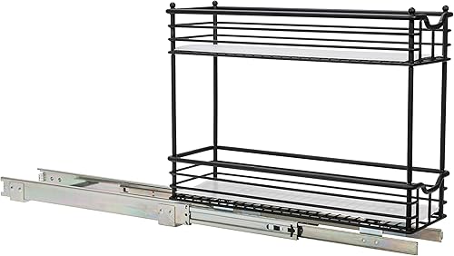 Miniatura 11 de Household Essentials Glidez - Organizador multiusos de acero con acabado de pintura y forros de plástico para uso debajo del gabinete, diseño de 2