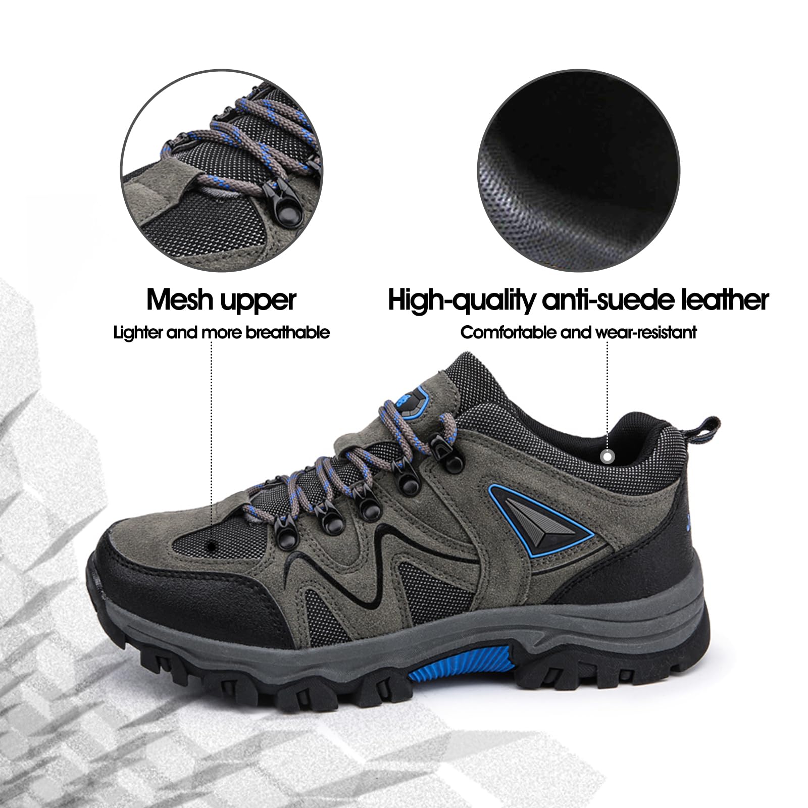 Zapatillas de Trekking Hombre para Senderismo y Montaña Trail Running Verano Ligeras 38-48 EU