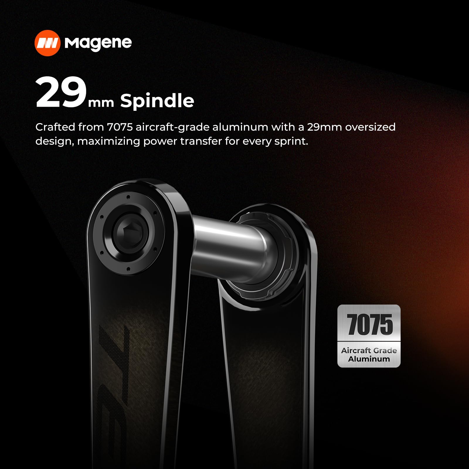 Magene TEO Guarnitura P515 Misuratore di Potenza, 4 bulloni, 110BCD, Perno da 29 mm, Ant/Bluetooth, Pedale di Cadenza, Bilanciamento, Guarnitura in Carbonio