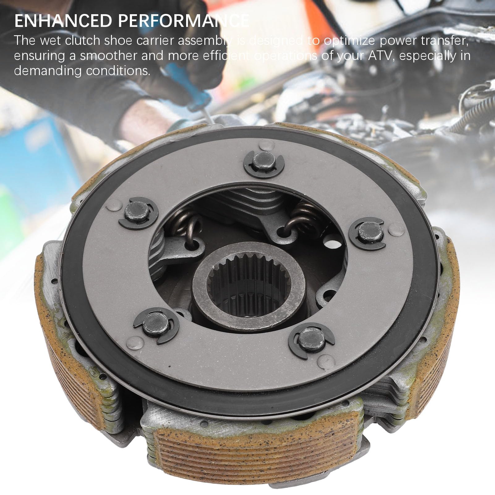 Akozon Gruppo Ganascia Frizione Bagnata 21230-004-0000, Porta Ganascia Frizione Bagnata Ad Alte Prestazioni Resistente All'abrasione per ATV UTV