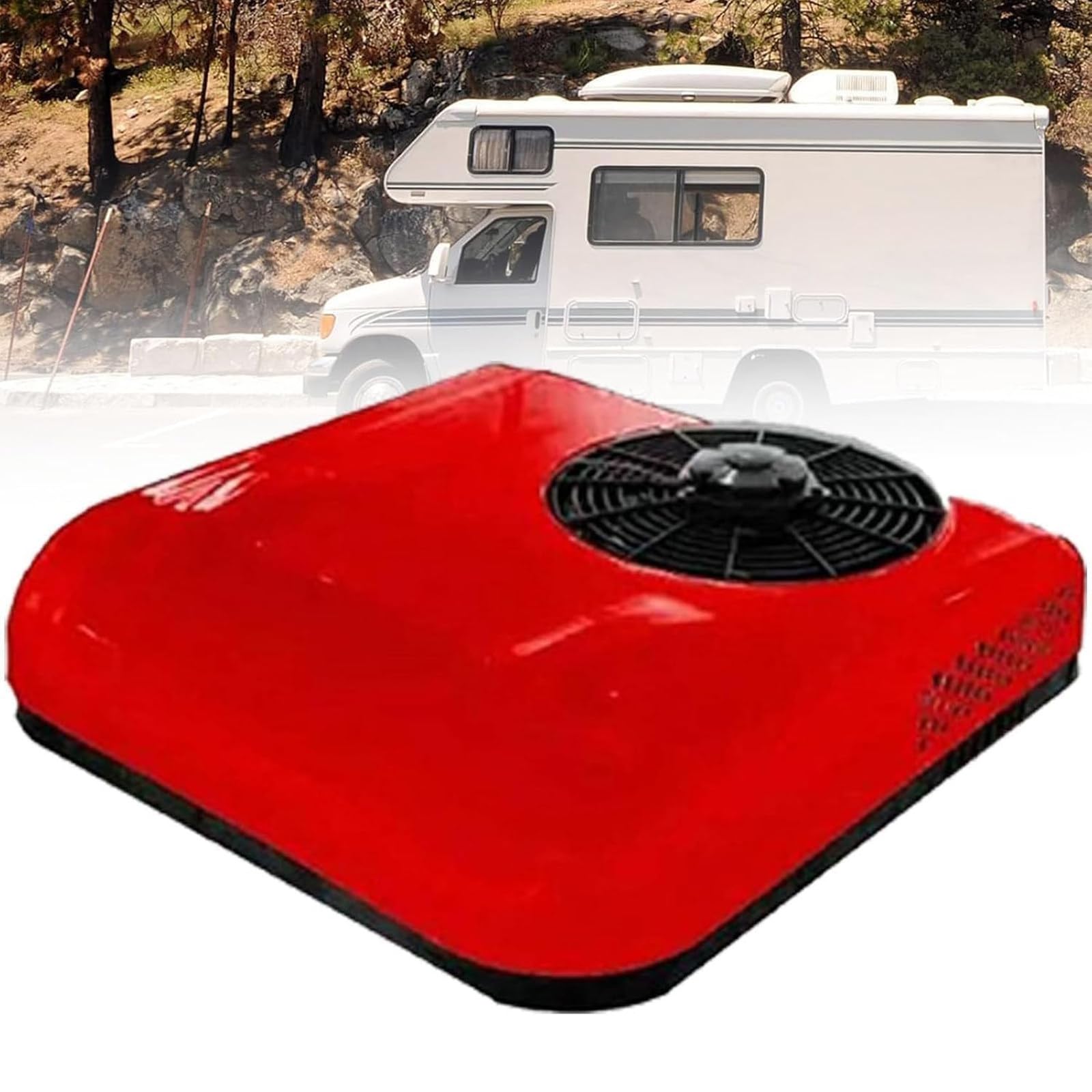 Klimatyzator Dachowy 12V/24V do Kampera, 7500 BTU, Grzanie 800W Red-24V