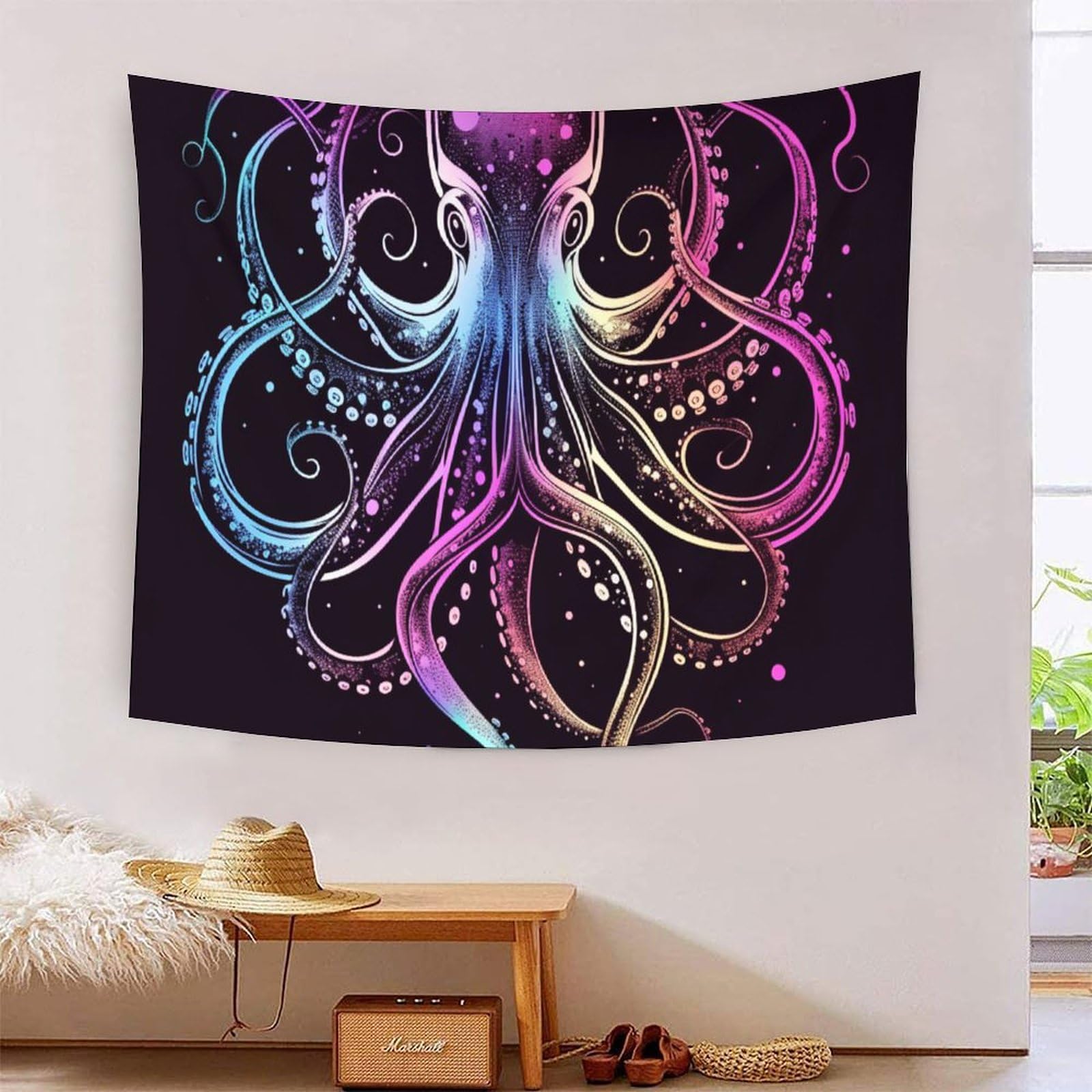 DCABEIOOE Octopus 3D Printing Tapestry for Living Room Bedroom Decorations Wall Hanging Home Decor Poster 100cmx150cm