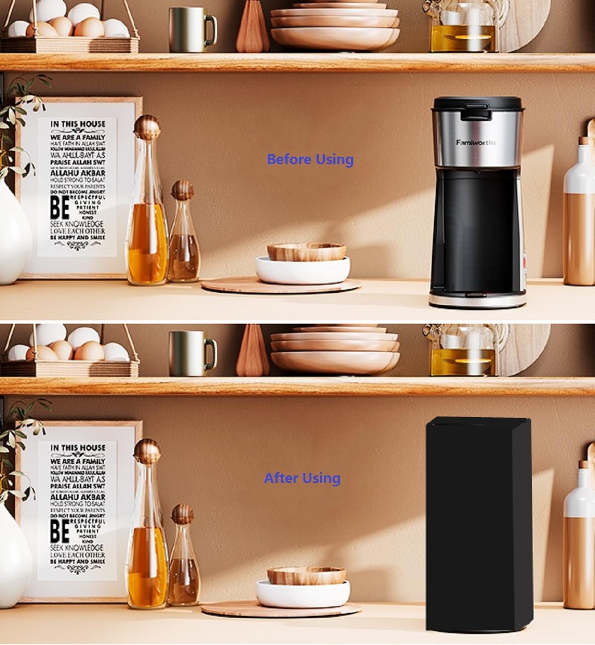 AF-WAN Water-Resistant Dust Cover For Keurig K-Mini & K-Express Coffee Makers – Black Nylon Protector
