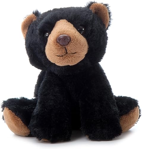 The Petting Zoo Oso de peluche, regalos para niños, animales salvajes del zoológico Onez, juguete de peluche de oso negro de 9 pulgadas