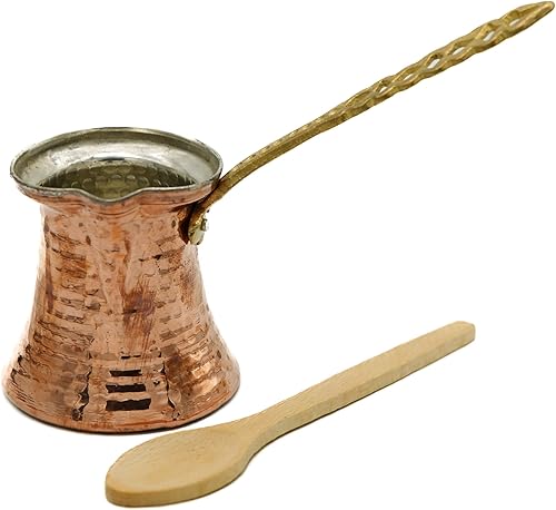 SANTA MARLA Cafetera árabe, cafetera turca, hecha a mano, Cezve para 1-2 personas (pequeña)