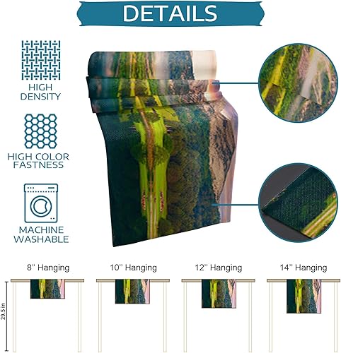 Miniatura 7 de Table Runner 13x72 Inch Long Table Runners for Dining Room, Natural Landscape Scenery Dreamy Sundown Sunset Lake Table Runners Kitchen Dining Table