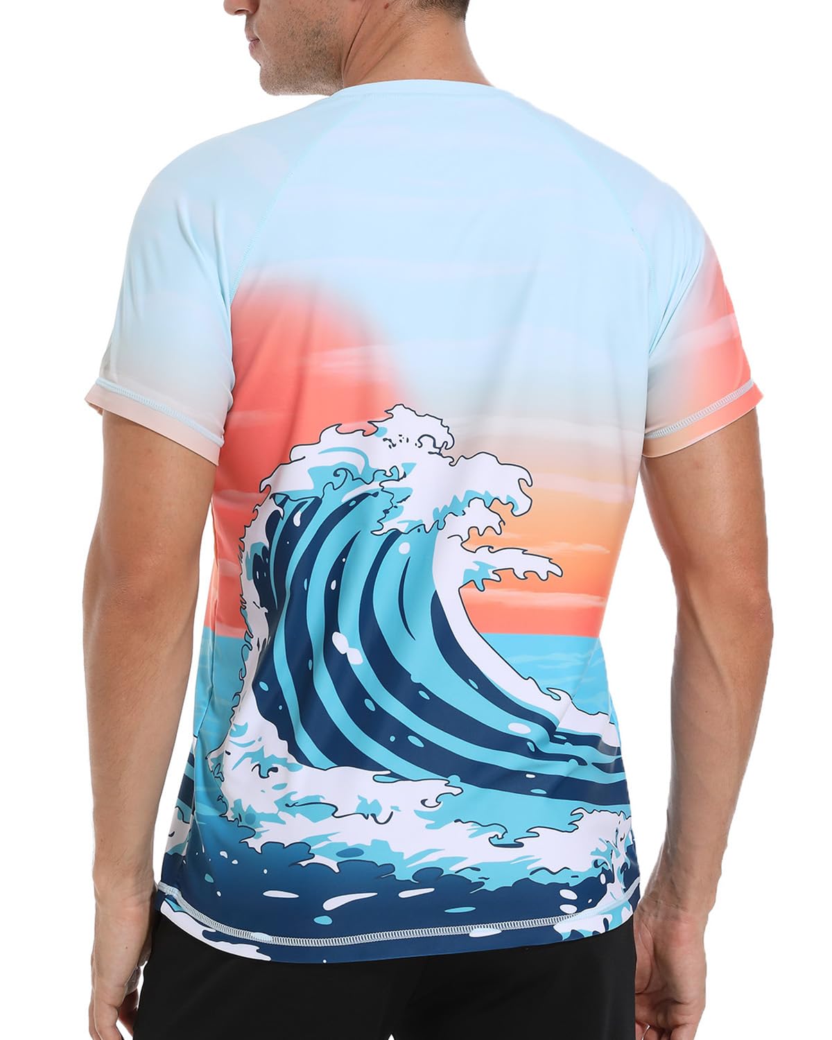 VAYAGER Rash Guard da Uomo Maglietta da Bagno UPF 50+, ad Asciugatura Rapida, vestibilità Comoda, per Surf