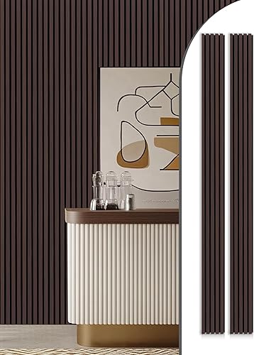 Woven Sound Paneles de madera para pared, funcionalidad y durabilidad, diseño acanalado mejorado acústico y a prueba de sonido, decoración de pared