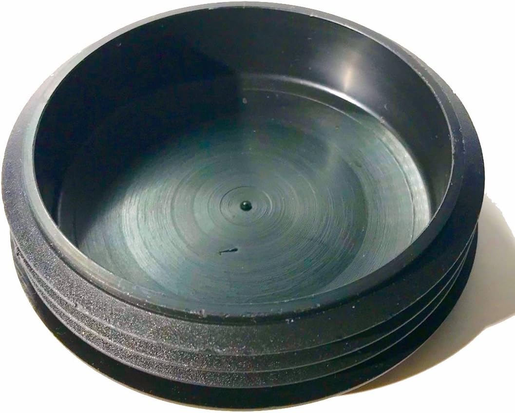 (Pack of 2) 4" OD Round Plastic Cap Plugs | (Multi Gauge - Inside Diameter 3.56" to 3.74") Heavy Duty - Impact Resistant Tough Design || Fence Post Slide Inserts | Fitness Eqpt End Plugs | by SBD