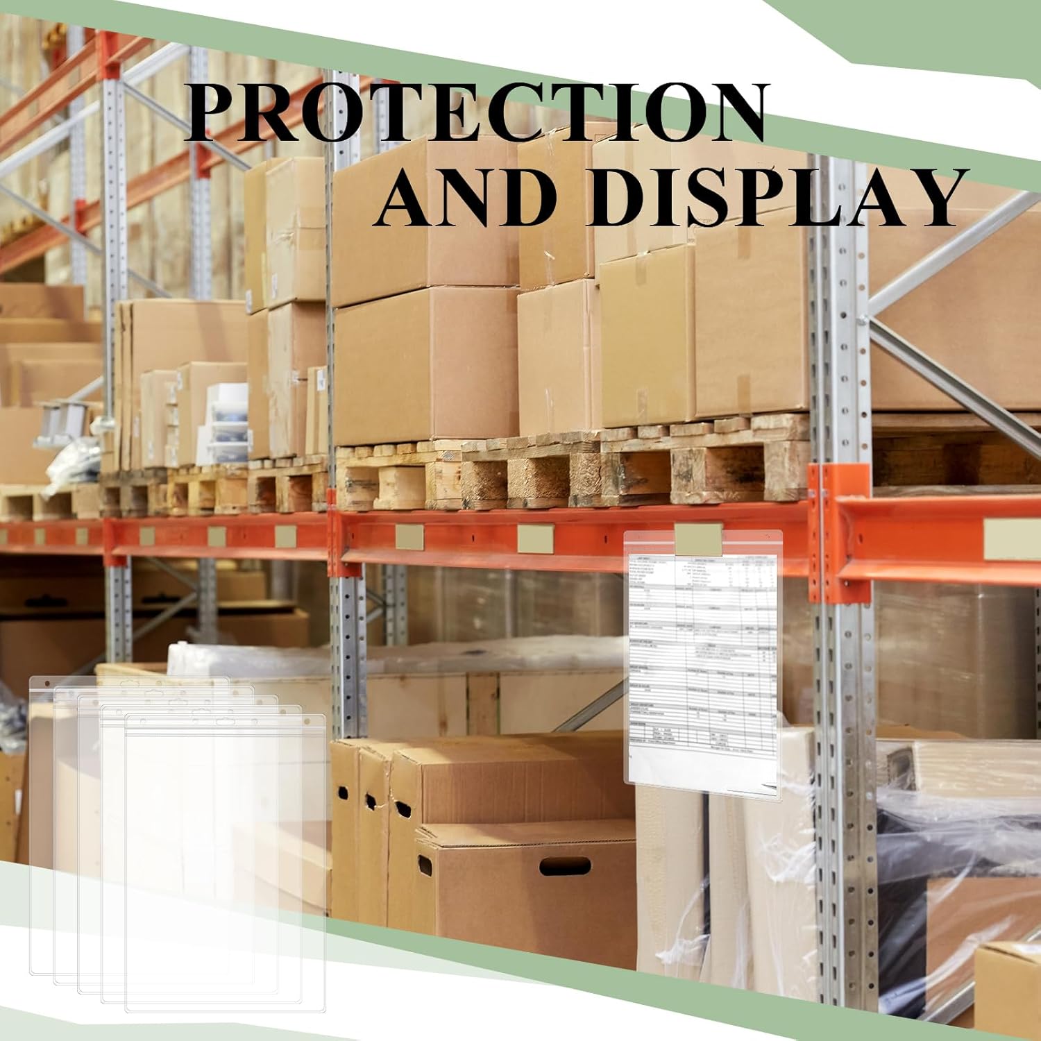 Sinload 20 Pcs Heavy Duty Sheet Protectors 8.5 x 11 Inch Job Ticket Holder Waterproof Resealable Zip Page Wall Sign Holder Clear Dry Erase Document Sleeve Magazine Protector Vertical(13.2 x 8.75 Inch)