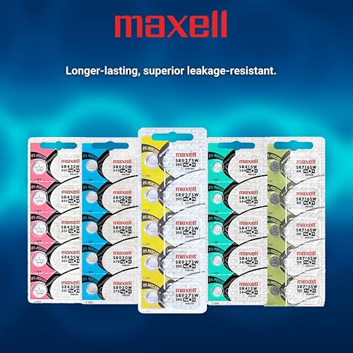 Miniatura 4 de Maxell SR927SW 395 D395 SR57 SR927 - Batería de reloj de óxido plateado
