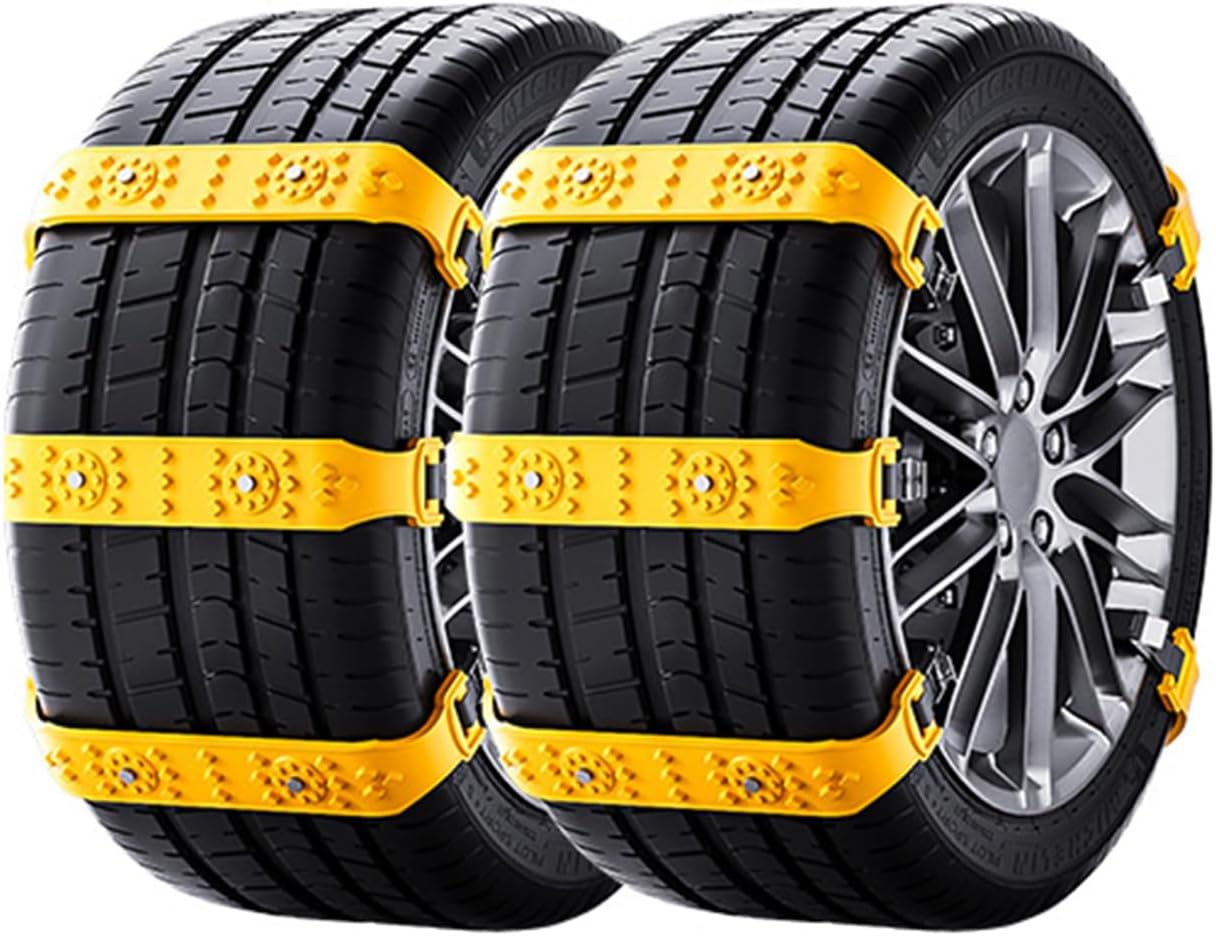 Snow Chains for Car Tires for Ford Everest/B-Max/C-Max/Ka Emergency Snow Tire Chains Reusable Winter Chains Adjustable & Strong Grip Tire Chains,10pcs