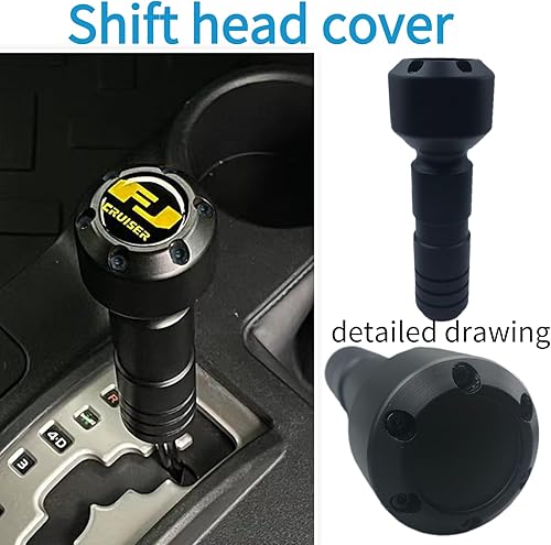 Miniatura 6 de Aosseiye Cubierta de perilla de palanca de cambios de modo de conducción, cubierta de aleación de aluminio, funda para freno de mano para Toyota