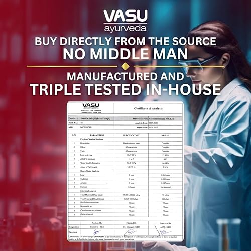 Miniatura 6 de Vasu Gomitas Super Shilajit 6 en 1  con vitamina D3, B12, L-Arginina, Ashwagandha y Tribulus  Sin azúcar añadido  Gomitas de resina pura Shilajit