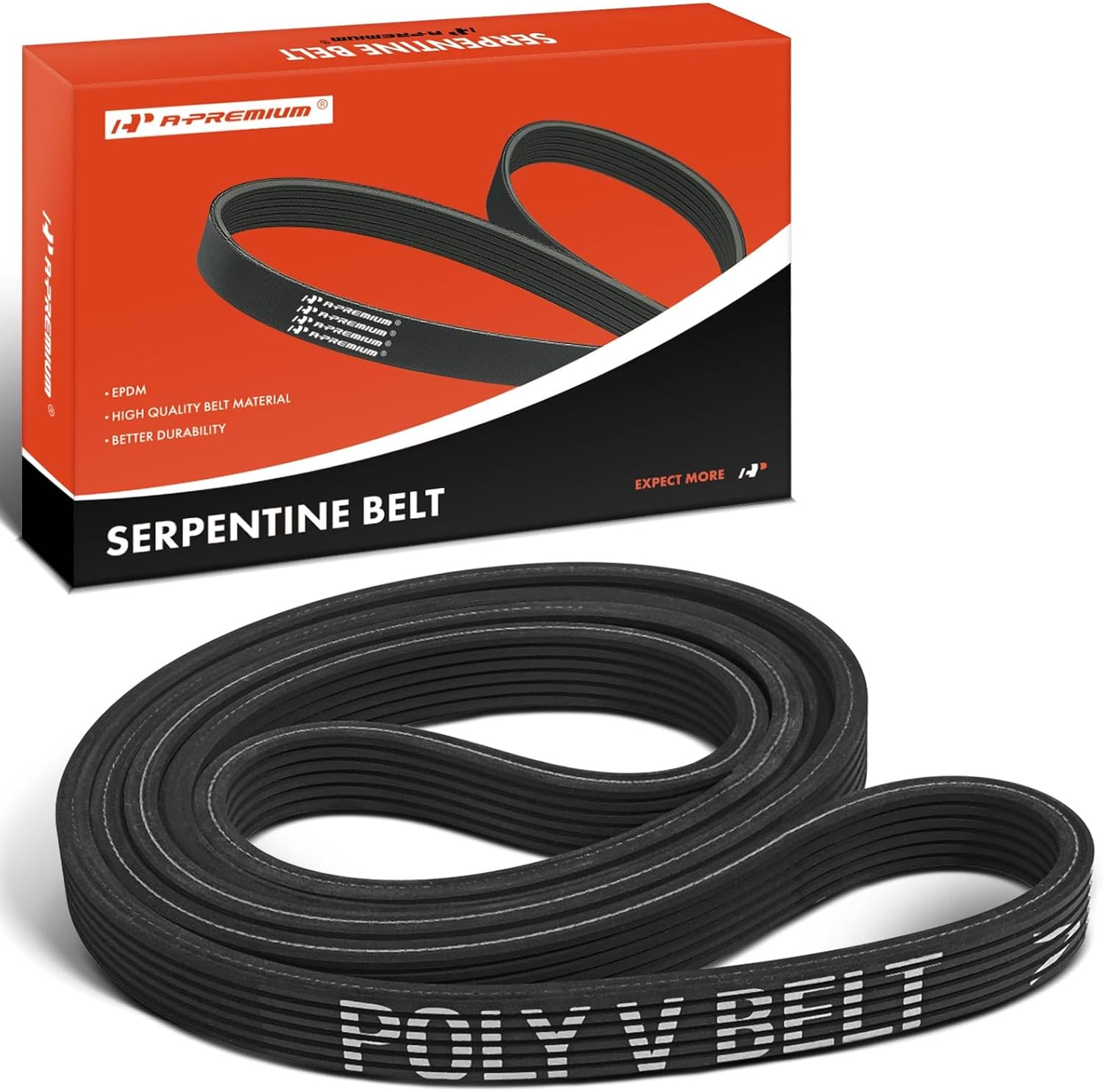 A-Premium Serpentine Belt 89.8 In Dual-Sided For Land Rover LR2 2013 2014 2015, 2.0L, GAS