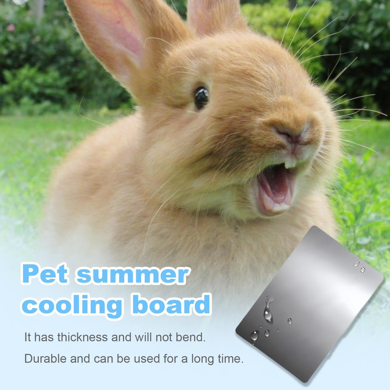 Aluminum Pet Cooling Pad, Rest Cooling Mat, Portable Cooling Mat, Aluminum Pet Cooling Pad, Cooling Mat with Washable & Easy to Clean Design for Rabbits Hamster Chinchilla