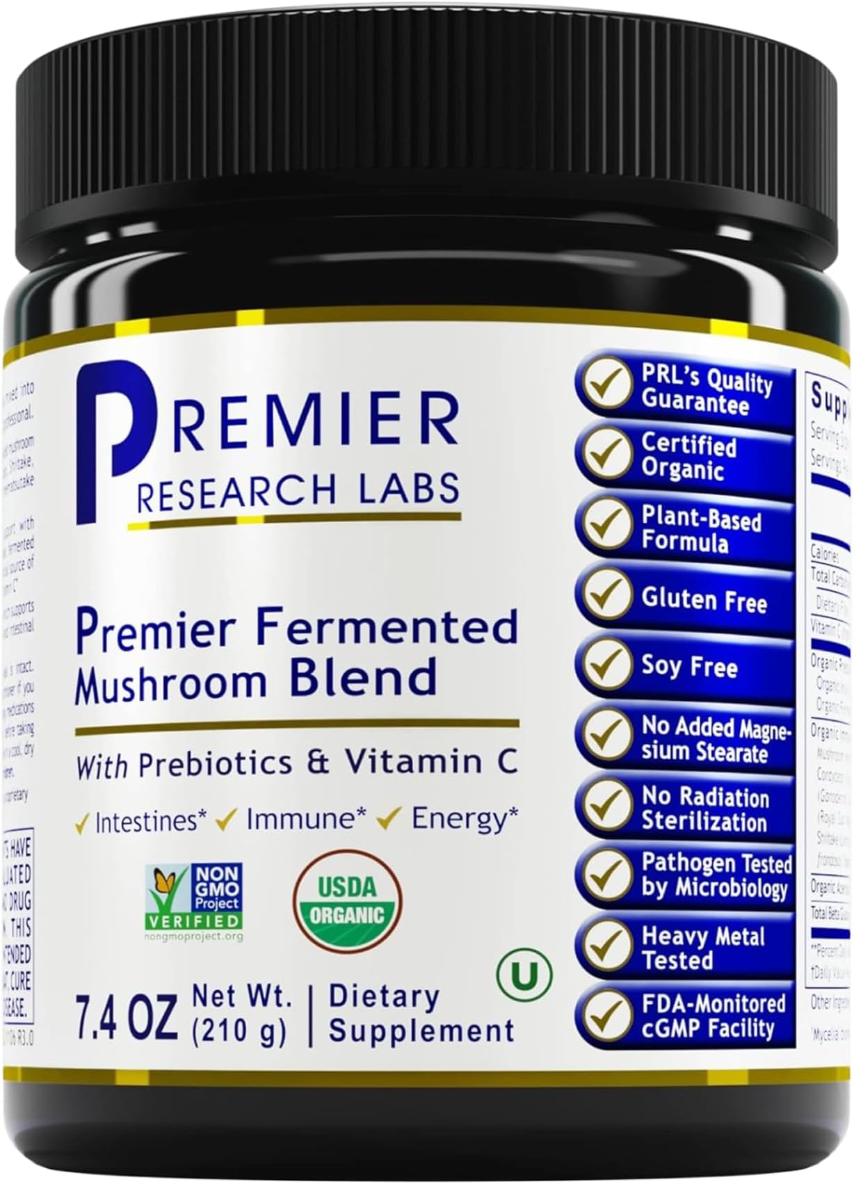 Fermented Mushroom Blend, Healthy Intestinal & Immune Support with Probiotic Fiber, Delivers Optimal Digestive Health and intestinal microflora, 7.4 oz