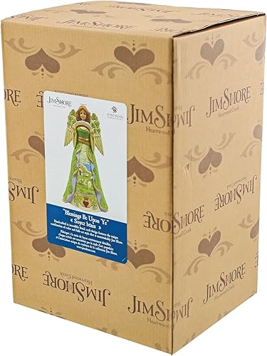 Miniatura 5 de Enesco Jim Shore Heartwood Creek - Figura de ángel irlandés con ala de trébol, 9.75 pulgadas