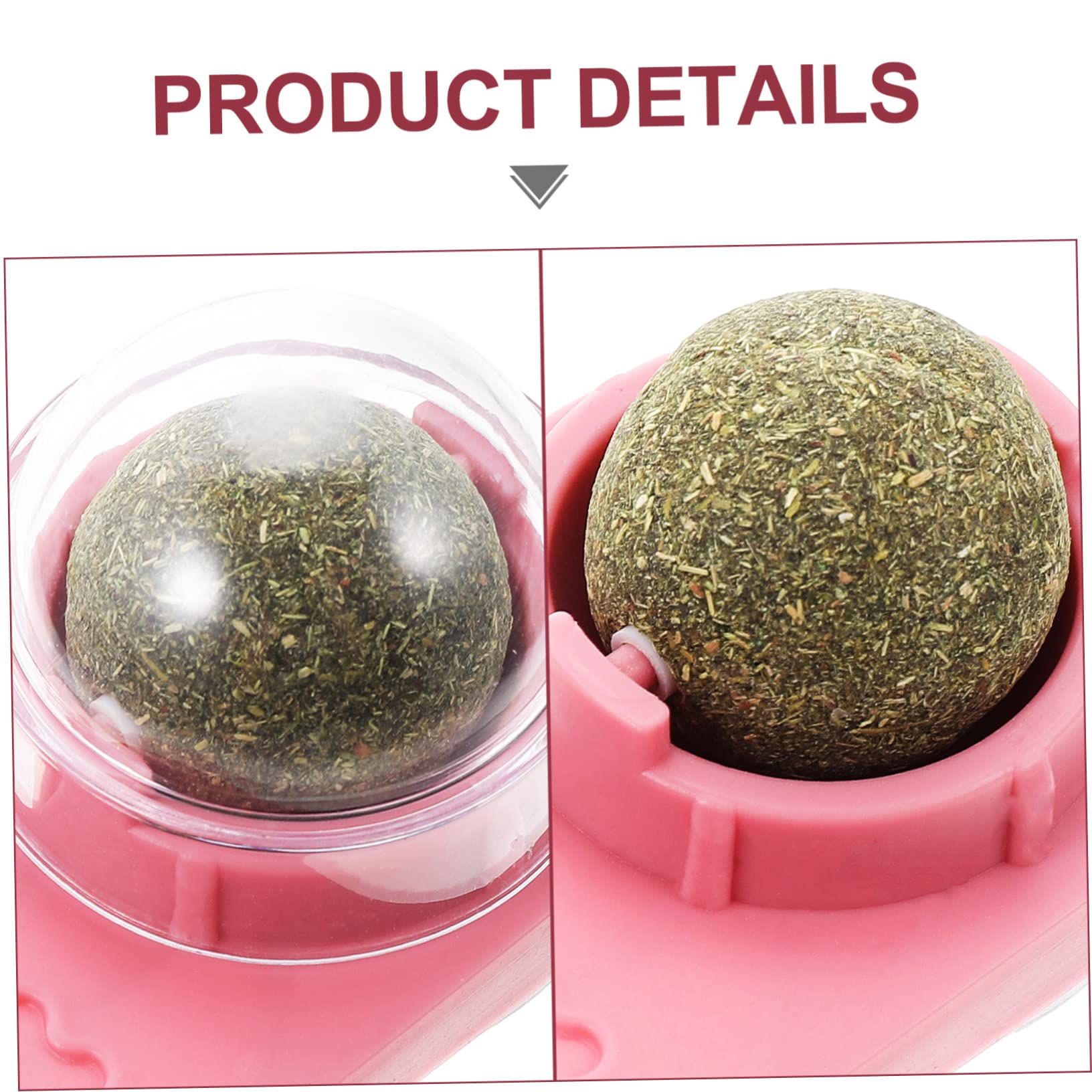 Kisangel 4piezas Pelota De Catnip para Gatos Interactiva Juguete para Mascotas Snack y Limpieza Pared para Gatos Pequeños y Gatitos