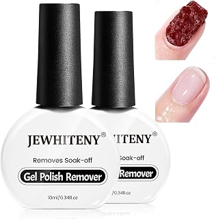 JEWHITENY Gel Nail Polish Remover - 2x10ml Quick Dissolve for Gel, UV Gel & Acrylic Nails, Easy Home Use