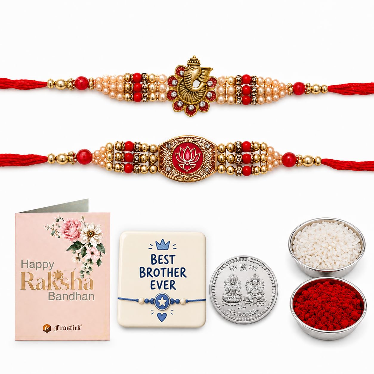 Kid’s Rakhi Gift Set for Brother with 2 Lotus -Ganesh ji & OM Ganesh ji Kid God-image-36