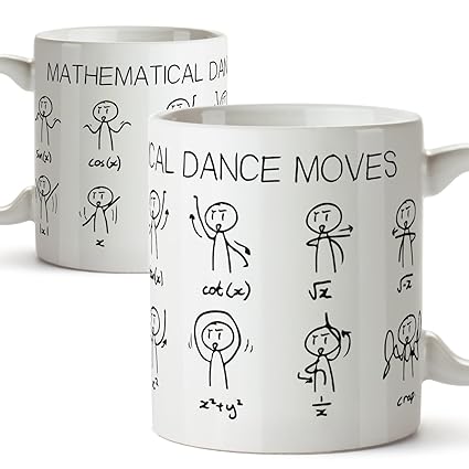 The Maths Dance Funny Mug - The Maths Dance - 350ml Ceramic Mug - Mathematicians Gift