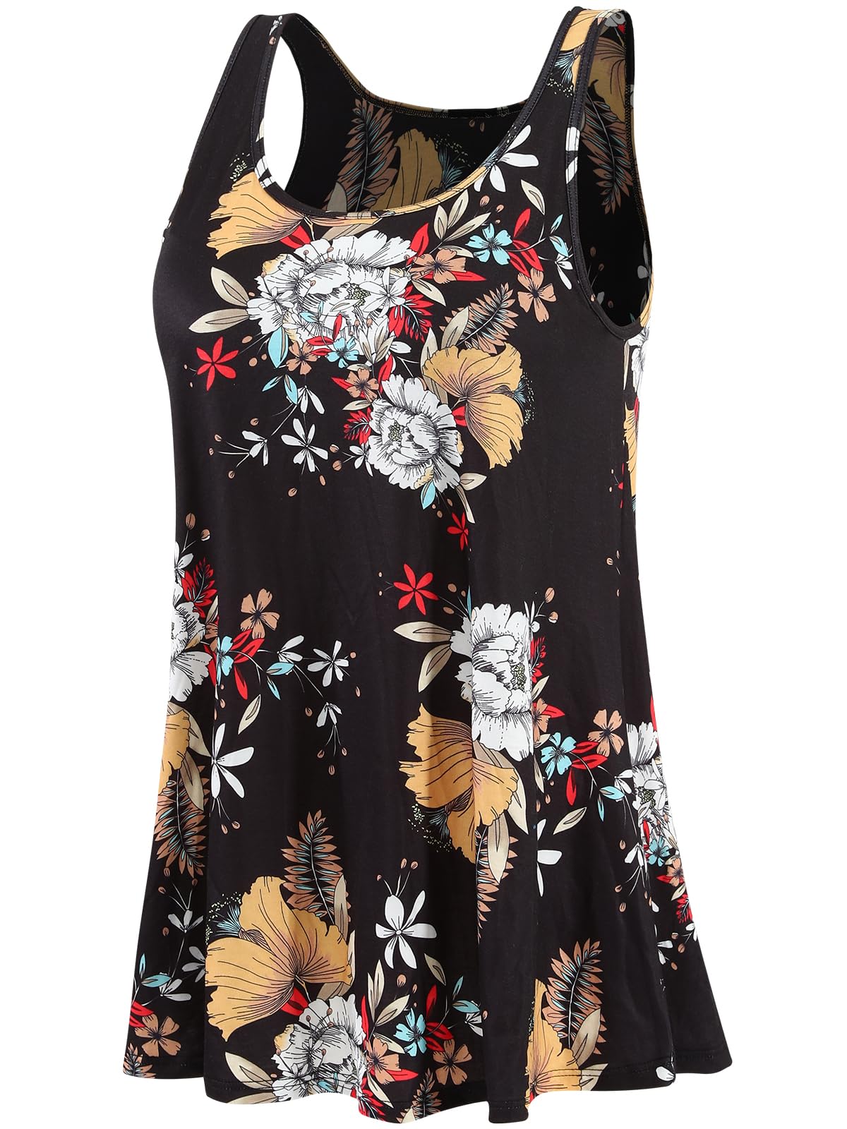 Ymmchy Damen Tank Top mit Integriertem BH Unterhemden Stretch Loose Fit Ärmellose Tops S-XXXXL