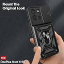 TheGiftKart Tough Armor Bumper Back Cover Case for OnePlus Nord 6 5G | Kickstand & Ring Holder | 360 Degree Protection Back Cover Case for OnePlus Nord 6 5G (PC & TPU, Sliding Camera Cover, Black) gallery image