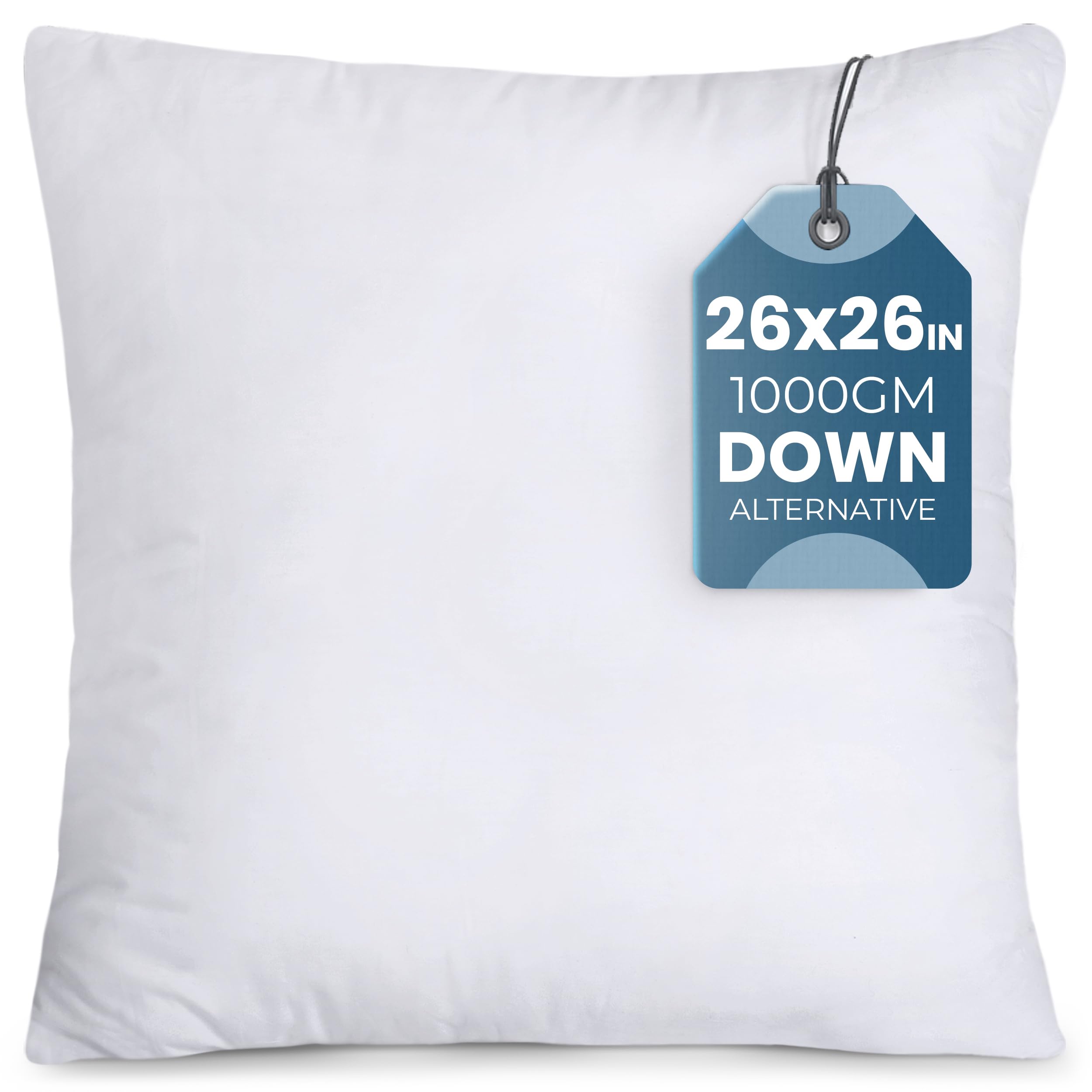 Utopia Bedding Decorative Throw Pillow Insert (26 x 26 Inches, White) – Set of 1, Ideal for Sofa, Couch, and Bed