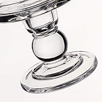 Vista 3 de Yeeco Portavelas de cristal, portavelas de 3.5 pulgadas de alto, juego de 2 portavelas de cristal, soporte de vela para boda, comedor, cumpleaños