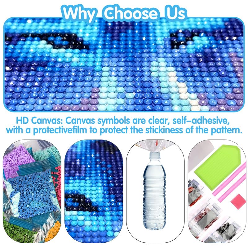 Reofrey 5D Raam Diamond Painting Volwassenen Beginners Kits,Landschap