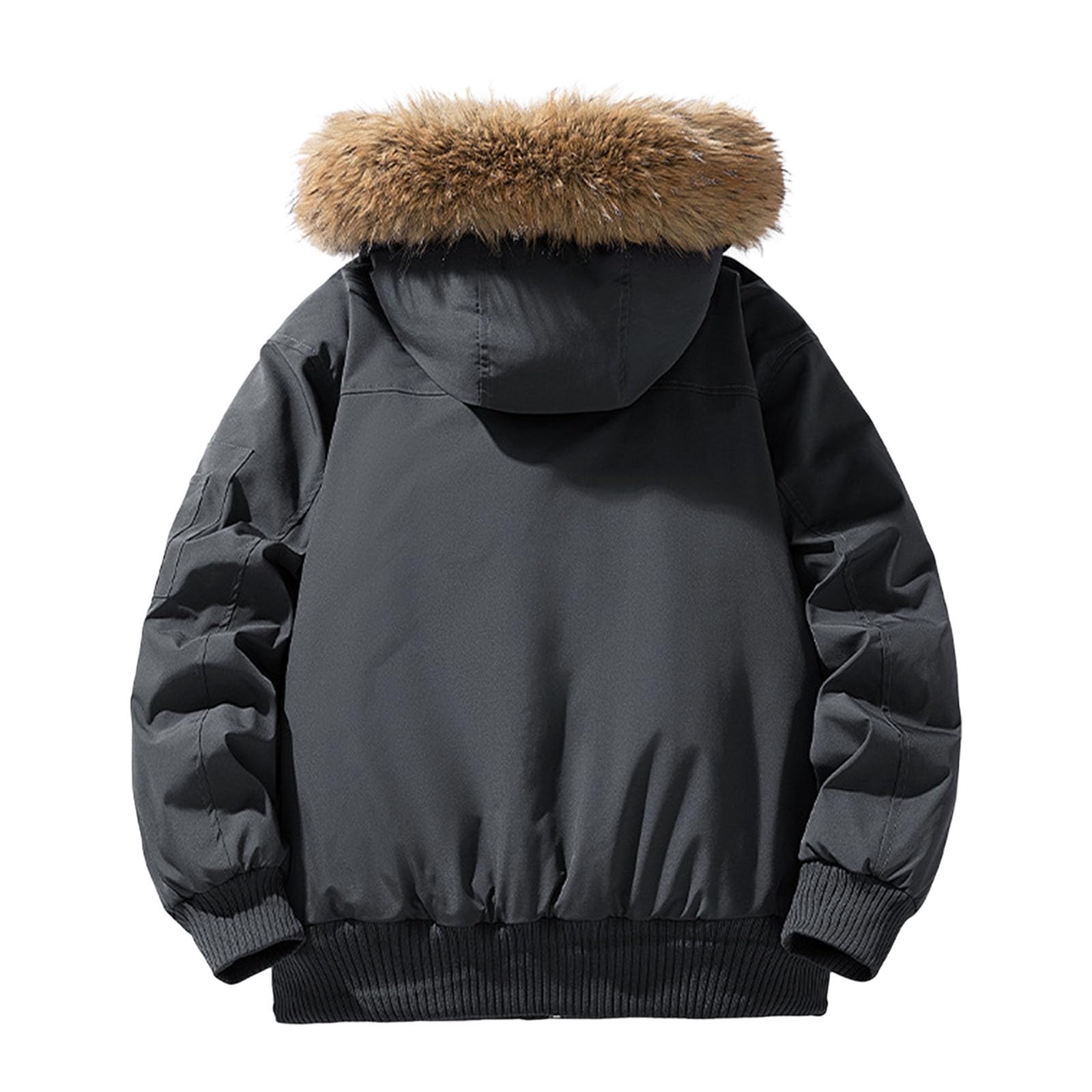 Chaqueta polar para hombre con cremallera y chaqueta de senderismo para hombre con capucha cómoda capa de invierno para clima frío y cortavientos ideal para aventuras al aire libre Casual Chaqueta